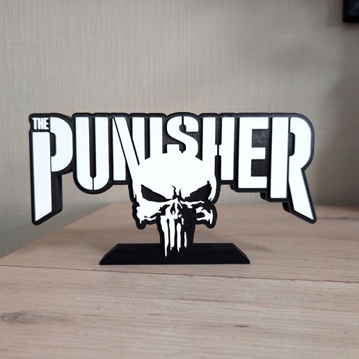 The Punisher Skull logo design