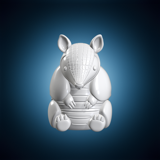 Chibi Armadillo 3D Print Model Animal Figurine