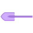 Shovel.stl 1/8th scale shovel with mounting straps