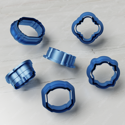 Vintage-shape-Clay-Cutter-4.png Archivo STL Cortador de arcilla con forma decorativa set de 06 PCS・Plan para descargar y imprimir en 3D