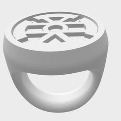 Gold_Lantern.png STL-Datei The Gold Lantern Ring kostenlos・3D-druckbares Design zum herunterladen