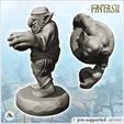 3.jpg Curved-nosed troll with large hand and rock (15) - Medieval Fantasy Magic Feudal Old Archaic Saga 28mm 15mm Chaos Darkness Demon