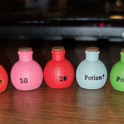 a Se giles Free 3D file D&D Printable Potions - Mini (Healing, speed, strength etc)・3D printing design to download