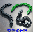 serpent.png Free STL file A snake in two length versions・3D print object to download