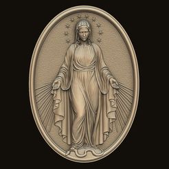 29.1.jpg STL file Mary relief 3D print model・3D printing model to download