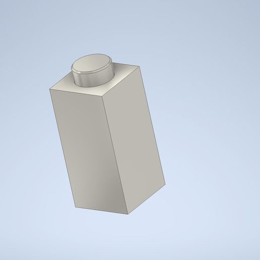 Lego Stein 1x1  2xhoch 3D model