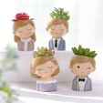 1b48b3a188617323081f4332d9ba9957.jpg Cute girls and boys planters 1 of 4 for 3d printing