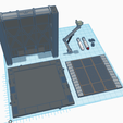 MHB02F- Mecha Hangar Bay 02 Fixture-parts4.png -MHB02F- Mecha Hangar Bay Base and Wall 02 Fixture 3D print Files