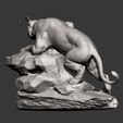 panther-on-stone11.jpg panther on stone 3D print model