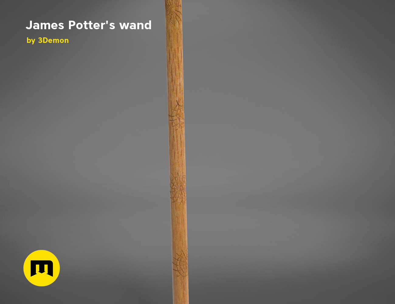 FLITWICK_WAND-detail2.525.png Fichier 3D Ensemble de baguettes Harry Potter 4・Objet pour impression 3D à télécharger, 3D-mon