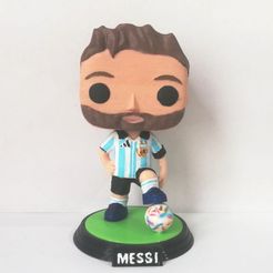 Archivo STL LIONEL MESSI FUNKO POP FÚTBOL 🇦🇷・Modelo para