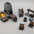 FORGE3.jpg Blacksmith Forge and Workshop - 28mm gaming - Sample items