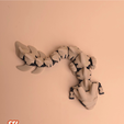 11.png Articulated dragon halloween skull edition