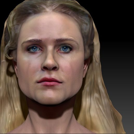 Dolores2_0000_Layer 2.jpg 西部世界》中的 Dolores Abernathy 埃文-蕾切尔-伍德半身像