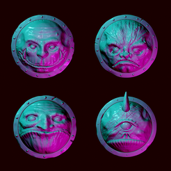 shields~2.png Free STL file Grump shields for angry fighers・Model to download and 3D print, thatwhatgrows