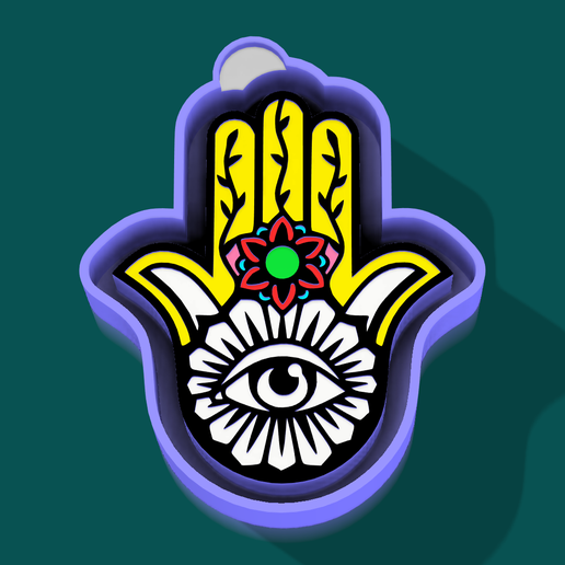 🖐️✨ Boho Blessing Hand – Freshie, Keychain, Resin & Candle Mold 3D model