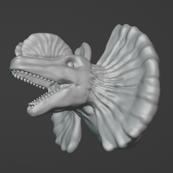 Dilophosaurusbottomangle.png Dilophosaurus Head Magnet