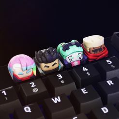 cyberpunk_edgerunners_keycaps_04.jpg Archivo STL Cyberpunk: Edgerunners Keycaps - Mechanical Keyboard・Diseño para descargar y imprimir en 3D