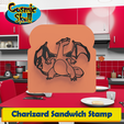 006-Charizard.png Archivo STL Sello Charizard Sandwich・Modelo para descargar e imprimir en 3D