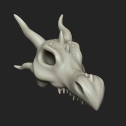 00main.png Dragon Skull - Medieval Fantasy Fossile Printable STL