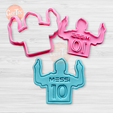 PhotoRoom-20230823_151233.png MESSI 10 FESTEJO Cutter with Stamp / Cookie Cutter