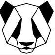 panda.png Animals Geometric 2d - 34 Models Wall