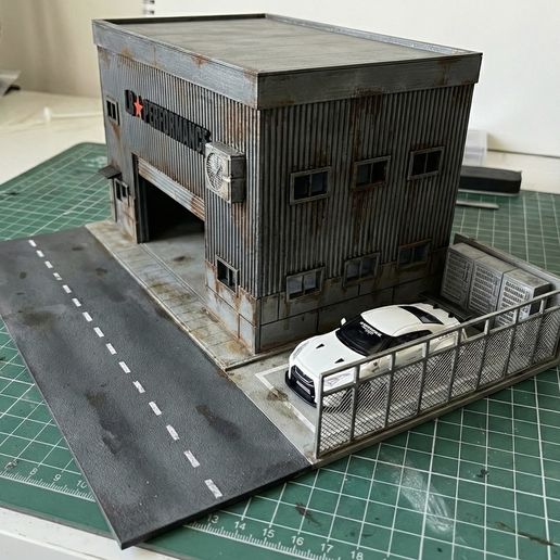 🚗 The Liberty Hangar | 1/64 Scale JDM Industrial Garage Diorama