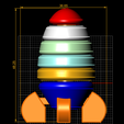 5.png Colorful Stacking Rocket 3D Model"