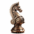 Caballobronce.png Футуристические механические шахматы с доской для коллекционеров