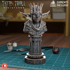 Goblin-Queen-Chess.jpg STL file Goblin Chess Queen [Pre-Supported]・Design to download and 3D print, TytanTroll_Miniatures