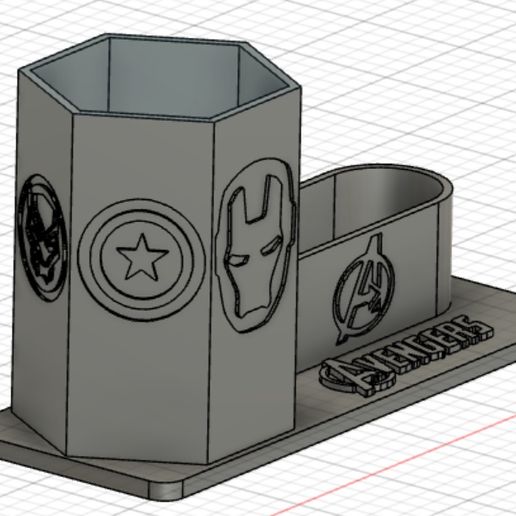 Avengers Pen Holder 3D model