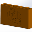 isometric.png 3D MODEL OF .45 CAL PISTOL MAGAZINE HOLDER FOR SAFES