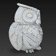 Sleepy-Owl-Decorative-Figure-12.jpg Sleepy Owl Decorative Figure – 3D Printable STL