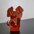 IMG_0401.jpg Heartwarming 3D Printed Dogs Figurine - Celebrating Love and Playfulness
