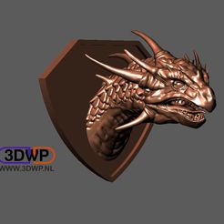 dragon2.JPG Download free STL file Dragon Head Wall Mount (Trophy) • 3D printable design, 3DWP