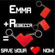 promo2-min.png Pixel Heart Keychain for St Valentine Lovers Gift