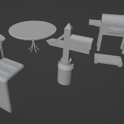 RuralScatterOne.png Archivo 3D 28mm scale Modern Rural Scatter One Set・Plan para descargar y imprimir en 3D