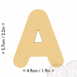 letter_a~2.25in-cm-inch-cookie.png Letter A Cookie Cutter 2.25in / 5.7cm