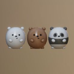 osos-escandalosos-imagen.jpg STL file Outrageous Bears - WE BARE BEARS・3D printer model to download