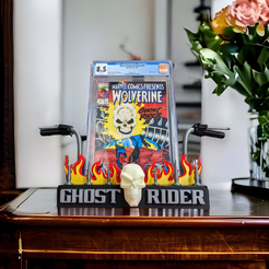PhotoRoom-20230215_142123.png Archivo STL Ghost Rider Comic Stand Up・Plan de impresora 3D para descargar