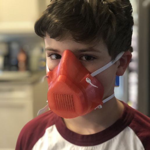 MASQUE COVID-19 (facile à imprimer, sans support, filtre nécessaire)