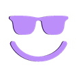 Emoji Cool Snap Badge.stl Fichier STL Insigne Emoji Snap Badge Cool Emoji・Plan à imprimer en 3D à télécharger, abbymath