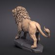 lion.424.jpg Growling Lion 3D print model