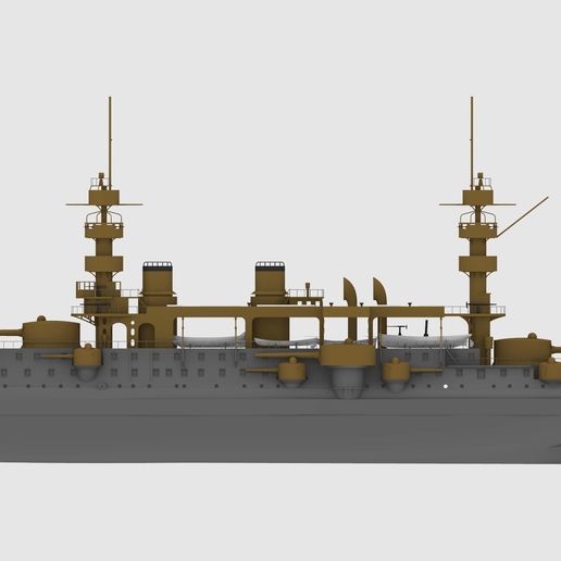 French pre Dreadnought battleship Charles Martel 1/350 Resin Only