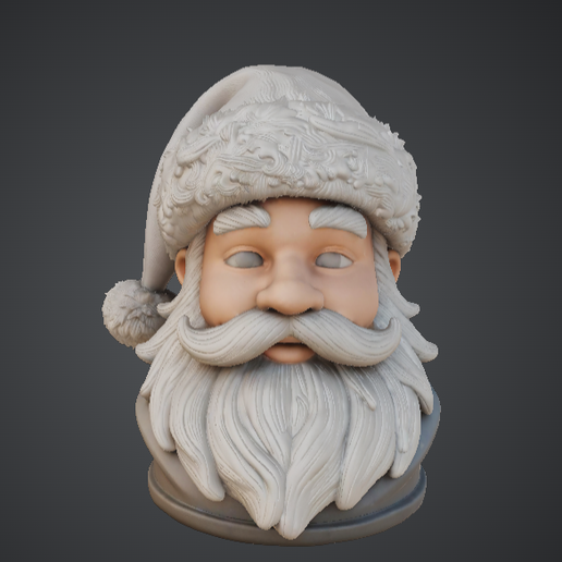 Santa Claus Bust – Detailed Christmas Holiday