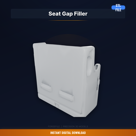 Car Seat Gap Filler Organizer, Stops Items Falling, Fits - 3D Printable STL File