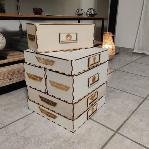 Storage Box Warhammer Miniatures Laser Cut