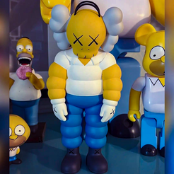 00000.png Файл STL Kaws Гомер Симпсон Какая вечеринка・Шаблон для загрузки и 3D-печати