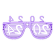 lunette_2024C_T2.STL Lunette Bonne annee 2024 / Glasses Good Year 2024