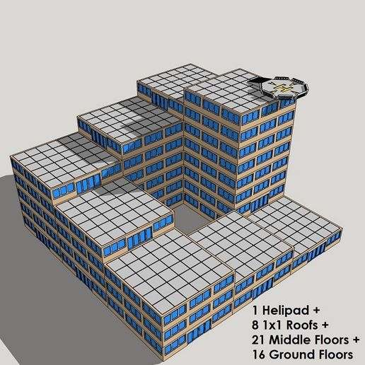 🎲 6mm Modular Modern Blocks System・ 3D File for 3D printing・Cults